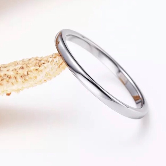 Sterling silver wedding band - Picture 2 of 4